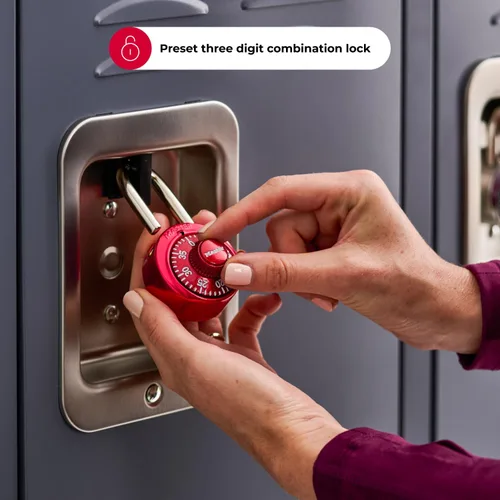 Miniatura 3 de Master Lock 1530T - Candado de combinación para casillero, 2 unidades (paquete de 1), los colores pueden variar