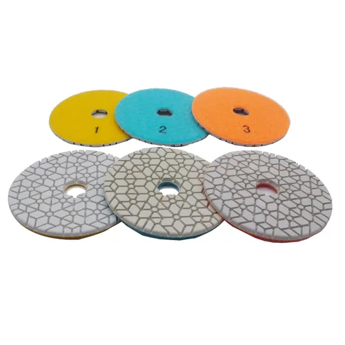 Miniatura 2 de Almohadillas de pulido de diamante de 4 pulgadas en seco y húmedo de 3 pasos de 4 pulgadas, almohadillas de pulido de 3 pasos para granito, cuarzo