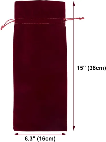 Miniatura 2 de TopTie 12 bolsas de terciopelo para botella de vino de 25.4 fl oz, bolsas de cordón de 6.3 x 15 pulgadas, accesorios de fiesta de boda