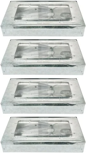 Miniatura 2 de iTrap - Trampa para ratones humanitaria con tapa transparente, estilo repetidor, paquete de 4 unidades para el hogar y la oficina, control seguro