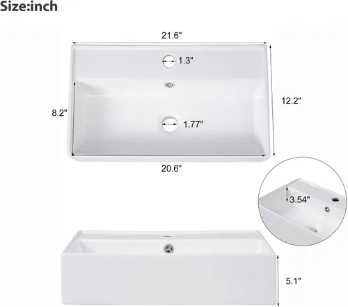 Miniatura 2 de P PURLOVE Tocador de baño pequeño con fregadero, armario de baño estrecho de madera con puerta de cierre suave y almacenamiento lateral derecho