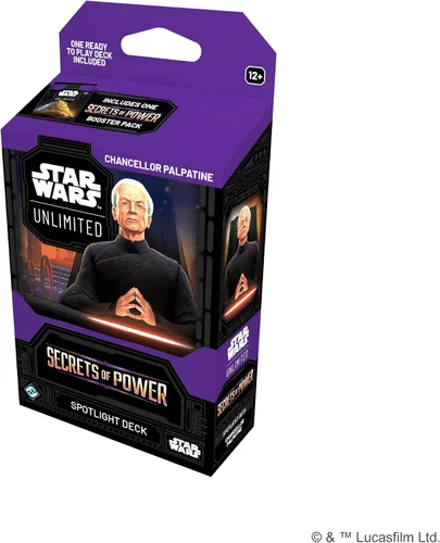 Miniatura 4 de Asmodee Star Wars: Unlimited TCG Secrets of Power Chancellor Palpatine Spotlight Deck - Baraja preconstruida de 50 cartas lista para jugar
