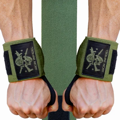 Miniatura 10 de Iron Infidel - Muñequeras para levantamiento de pesas - 18" y 24" de soporte pesado para entrenamiento, accesorios de gimnasio para hombres - Uso