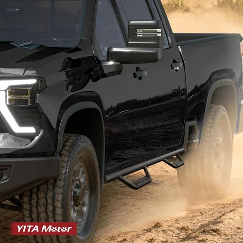 Miniatura 8 de YITAMOTOR - Estribos de caída compatibles con Chevy Silverado/GMC Sierra 1500 de 2 filas y 4 puertas 2007-2018, 2007-2019 2500HD 3500HD de 2 filas