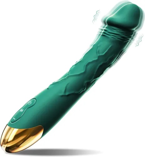 Miniatura 13 de Vibrador de punto G con consolador - Juguetes sexuales para mujer adultos impermeables con 10 potentes vibraciones, consoladores de silicona