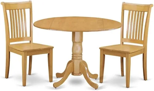 Miniatura 10 de East West Furniture Dublin - Juego de comedor de madera de 5 piezas con asiento de cojín en roble 2-Roble