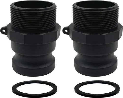 Miniatura 11 de 2 piezas de accesorios Camlock de plástico de polietileno C-200 de 2 pulgadas, tipo C, acoplamientos estándar de bloqueo de leva, accesorios
