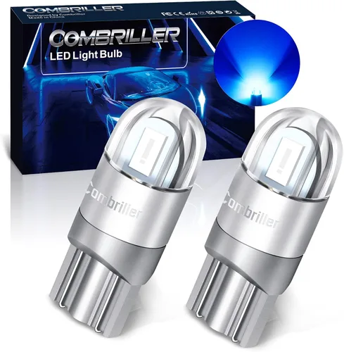 Miniatura 10 de Combriller 3157 Bombilla LED blanca 6000K, 3056 3156 3057 4157 LED con proyector de repuesto para luces LED de reversa, bombilla de señal de giro