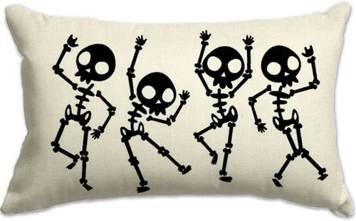 Miniatura 18 de Funda de almohada de Halloween de 12 x 20 pulgadas, diseño de fantasma, acuarela, para Halloween, decoración de almohadas lumbares para exteriores