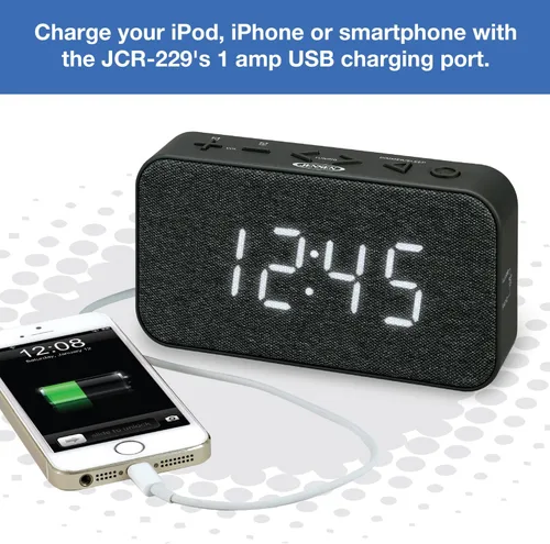 Miniatura 6 de Jensen JCR-229 FM Digital Dual Alarm Clock Radio