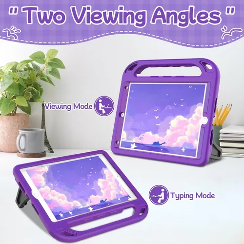 Miniatura 7 de BMOUO Funda para niños para iPad de 9ª/8ª/7ª generación (iPad de 10.2 pulgadas, 2021/2020/2019), con protector de pantalla integrado, soporte