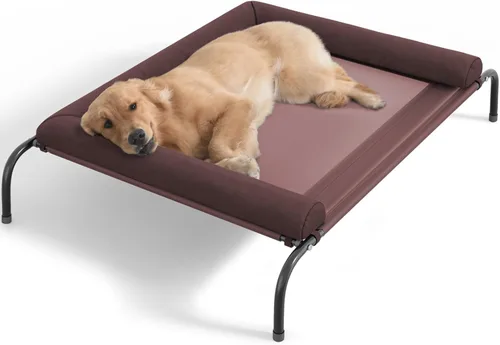 Miniatura 8 de WESTERN HOME Cama elevada refrescante para perros grandes, cama elevada para perros al aire libre, cama portátil para perros con malla transpirable