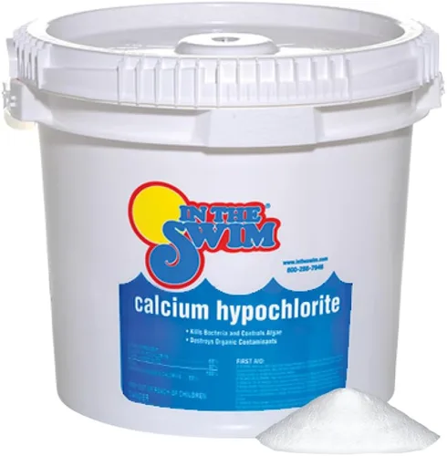 In The Swim Pool Shock - Desinfectante granular Cal-Hypo 68% para agua cristalina - Defiende contra bacterias, algas y microorganismos - 25 libras