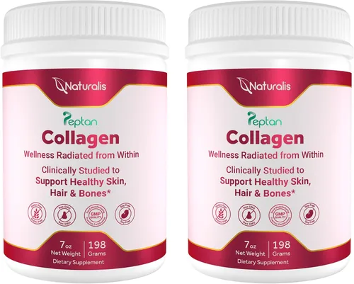 Miniatura 7 de Naturalis Péptidos de colágeno en polvo (7 onzas) Fabricado con colágeno Peptan®, clínicamente estudiado para apoyar la piel, el cabello