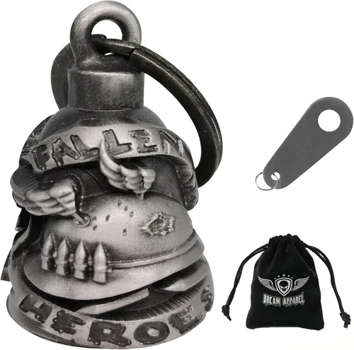 Miniatura 47 de Dream Apparel Campanas de motocicleta para motociclistas, accesorios de campanas pesadas y llavero para la suerte Viaja para vivir