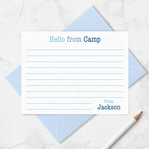 Miniatura 4 de Juego de tarjetas de notas personalizadas para campamento de verano y sobre para niños, lindo juego de escritura para niños para notas de campamento