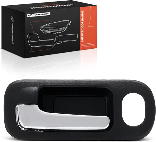 A-Premium Manija de puerta interior delantera izquierda del lado del conductor con orificio de bloqueo compatible con Honda Civic 2002 2003 2004