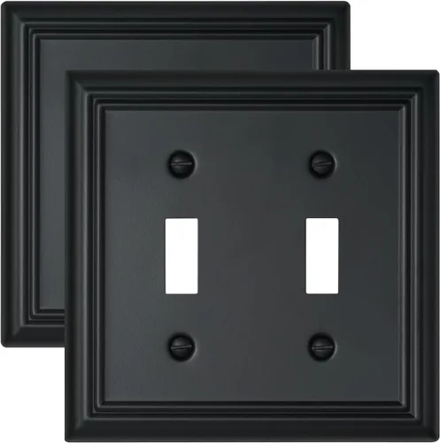 Miniatura 29 de Paquete de 1 Placa de Pared Combinada Toggle/Decorativa, Cubierta de Placa de Pared de Metal para Interruptor de Luz, Receptáculo, Interruptor