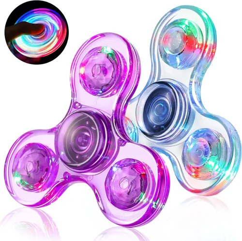 Miniatura 11 de Gigilli Fidget Spinners para Niños Paquete de 2, Juguetes Fidget Sensoriales con Luz para Adultos Niño 4-8-12, Brillan en la Oscuridad Juguetes TDAH