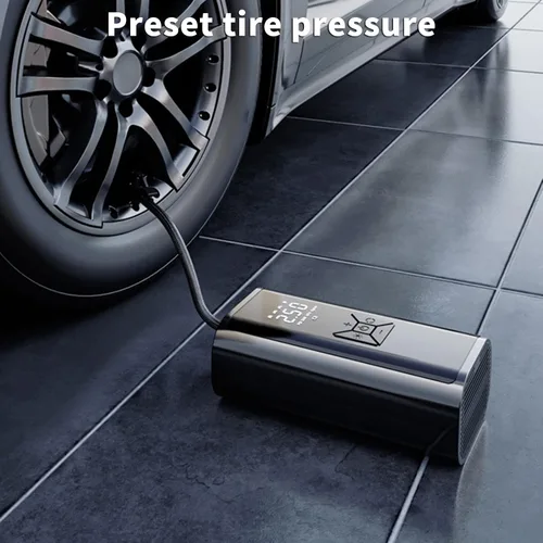 Miniatura 7 de Compresor de aire portátil para neumáticos de automóvil, bomba de aire rápida, inflador de neumáticos, pantalla digital de presión precisa con carga