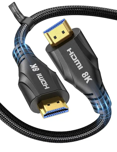Miniatura 13 de Cratree Cable HDMI de 15 pies de largo – Cable HDMI de ultra alta velocidad certificado 8K, cable HDMI trenzado de 48 Gbps, 8K 60 Hz, 4K 120 Hz