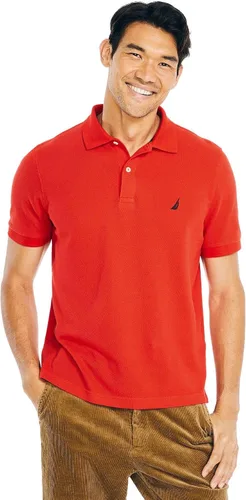 Miniatura 58 de Nautica playera polo clásica de mangas cortas, color sólido, para hombre