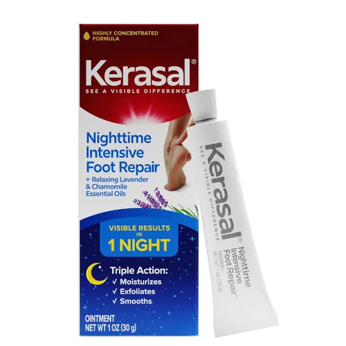 Miniatura 10 de Kerasal Ungüento curativo intensivo de la piel para reparación de pies, 1 onza y calcetines de gel hidratantes, (el embalaje puede variar)