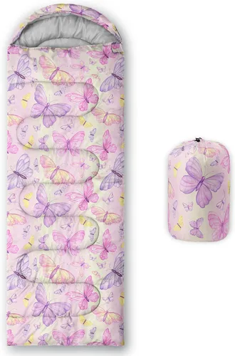 Miniatura 23 de QOOMO - Saco de Dormir para Acampar, para 3 Estaciones, Clima Cálido y Fresco, Ligero, Resistente al Agua, para Adultos y Niños, Equipo de Camping