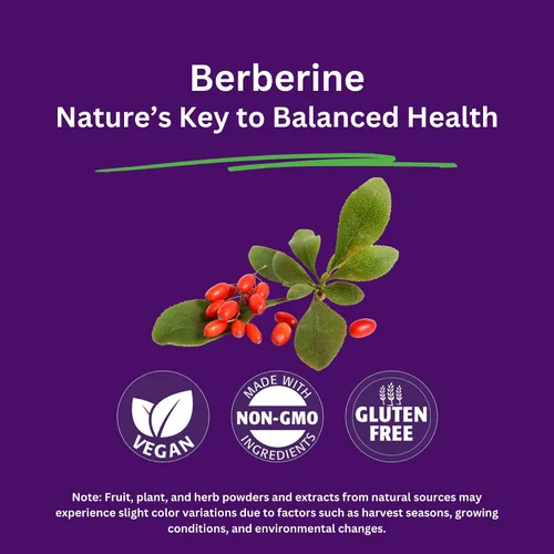 Miniatura 3 de Paradise Herbs, Extracto de berberina, 500 mg, suplemento de berberina pura y potente, vegano, sin OMG, sin gluten, 60 cápsulas vegetarianas