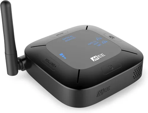 Miniatura 11 de MEE audio Connect - Transmisor de audio Bluetooth para hasta 2 auriculares/altavoces inalámbricos, adaptador de transmisión Bluetooth con AptX
