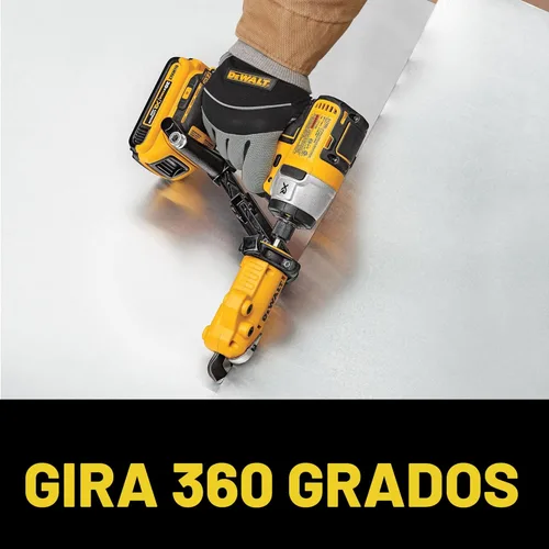 Miniatura 9 de DEWALT Cizalla/Cortador de Metal Accesorio para Taladro, Listo para Impacto, Cabezal Pivotante de 360 Grados, Corta Material de 18GA