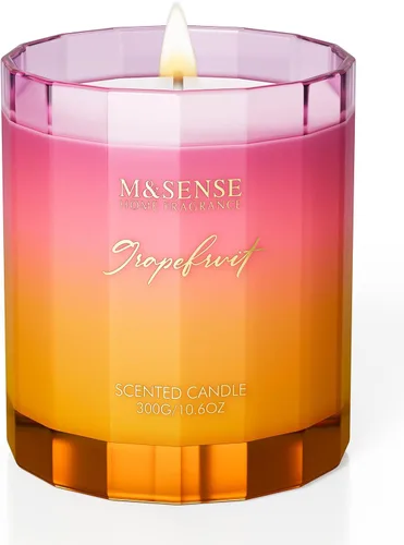 Miniatura 13 de M&SENSE Velas perfumadas de rosa para el hogar - 10.6 oz 60 horas de combustión, cera de soja natural con aroma floral para novia, vela de Rosa