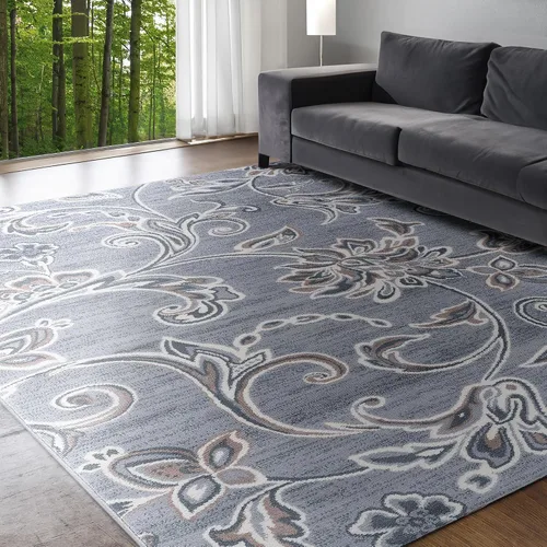 Miniatura 11 de Alfombra redonda moderna azul marino de 8 pies – Alfombra de área – Alfombra interior para sala de estar, comedor, alfombra de dormitorio, alfombra