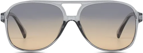 Miniatura 2 de Lentes de sol vintage retro de los años 70 para mujer y hombre, montura clásica, cuadrada y grande estilo aviador, lentes naranjas de moda UV400