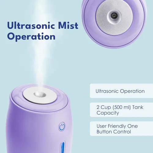 Miniatura 7 de LivePure Humidificadores de niebla fría para dormitorio. Humidificador pequeño para bebés, guardería, plantas, oficina. Humidificador ultrasónico