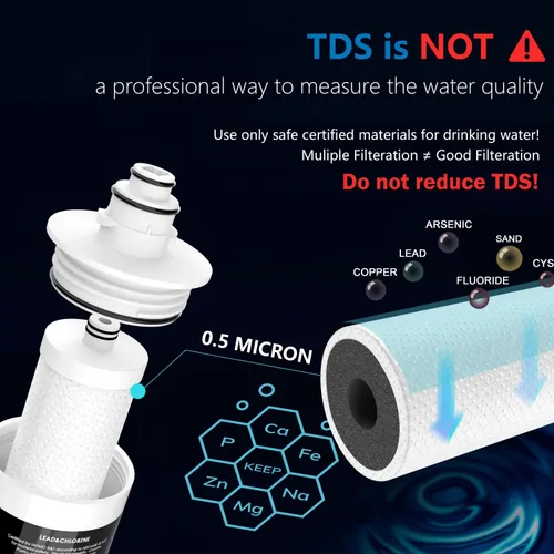 Miniatura 3 de Frizzlife Sistema de filtro de agua para debajo del fregadero, certificado NSF/ANSI 53 y 42 de alta capacidad de conexión directa bajo el mostrador