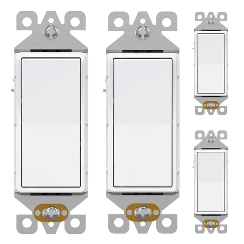 Miniatura 13 de AIDA Paquete de 1 interruptor de luz basculante Decora de 3 vías, interruptores de luz eléctricos con conexión a tierra automática de 15 amperios