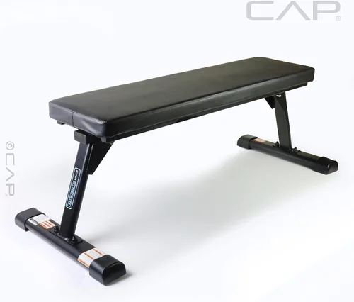 Miniatura 2 de CAP Barbell Strength - Banco plano plegable de alta calidad, color negro (FMIS-CS103F)