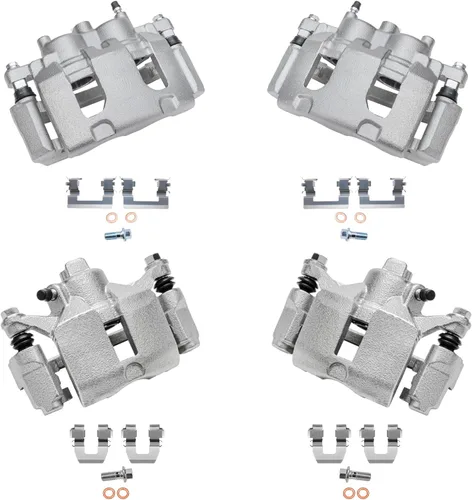 Miniatura 24 de Detroit Axle - 4 pinzas de freno para Honda Element 2003-2011 Pinzas de freno de disco con soportes 2004 2005 2006 2007 2008 2009 2010 reemplazo