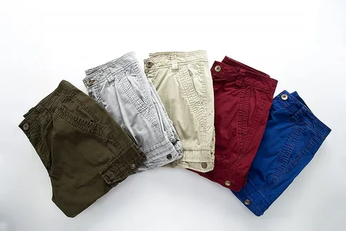 Miniatura 6 de Leward Pantalones cortos cargo de sarga de algodón para hombre, ligeros para uso al aire libre