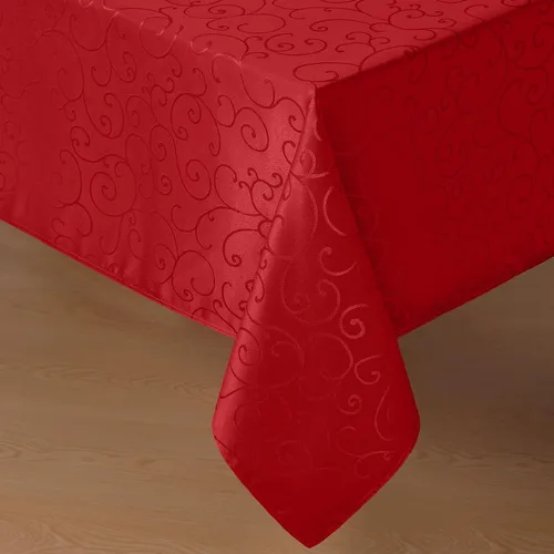 Miniatura 11 de Romanstile Mantel Rectangular de Jacquard, Mantel de Mesa Impermeable Elegante con Patrón Floral Rizado de Damasco, Cubierta de Mesa Decorativa