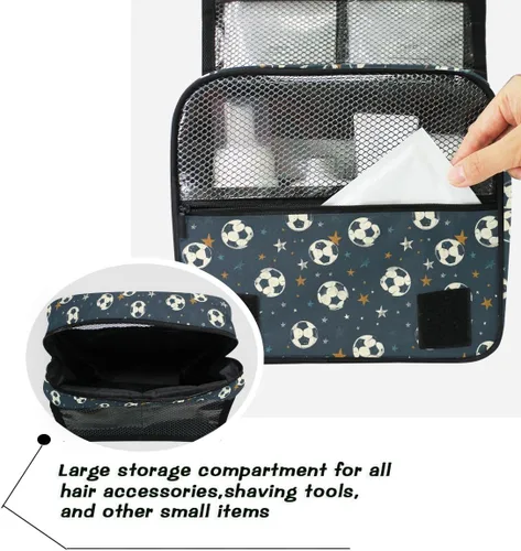 Miniatura 5 de Neceser colgante de viaje -326 - Kit de fútbol para maquillaje, organizador de cosméticos para hombres y mujeres