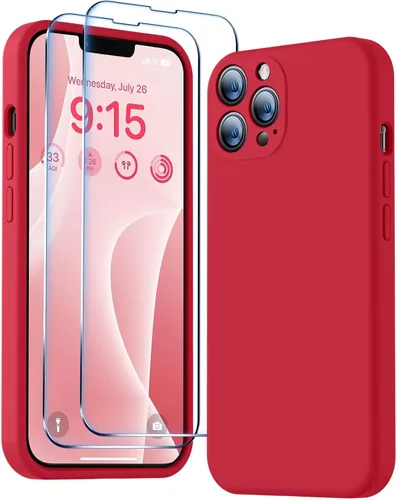 Miniatura 18 de BossKiss Funda compatible con iPhone 13 Pro, silicona de alta calidad mejorada [protección de cámara] [2 protectores de pantalla]