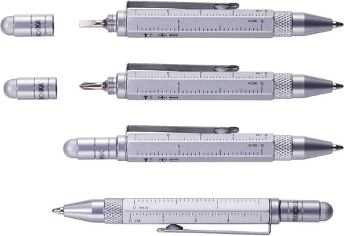 Miniatura 8 de Troika LILIPUT DE CONSTRUCCIÓN – PIP25/TI – Bolígrafo multitarea (pequeño) – Bolígrafo – Regla de centímetros y pulgadas – Destornillador ranurado