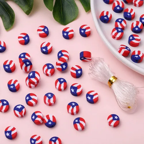 Miniatura 32 de 100 piezas de cuentas espaciadoras de arcilla polimérica de animales para joyería de mujer, pulseras, collares, aretes, accesorios de bricolaje