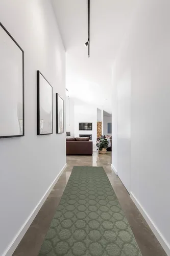 Miniatura 43 de Garland Rug Sparta - Alfombra antideslizante de polipropileno de 2 pies x 12 pies, color negro, ideal para salas de estar y pasillos, elegante