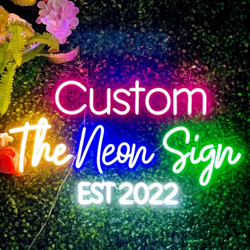 Miniatura 8 de Letreros de neón personalizables, letrero de neón personalizable para decoración de pared, letrero de neón personalizado para boda, fiesta