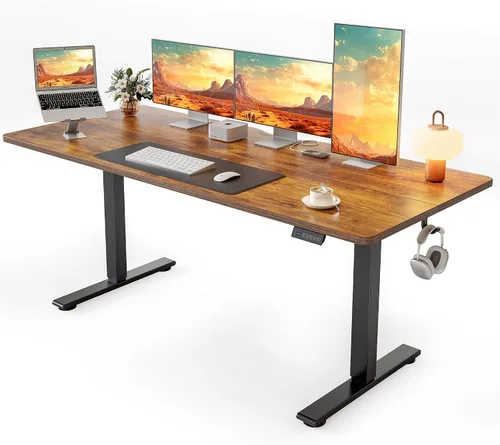 Miniatura 26 de Cubiker Escritorio de Pie de 40 x 24 Pulgadas, Mesa Eléctrica de Oficina en Casa de Altura Ajustable, Escritorio Sit-Stand con Tablero de Empalme