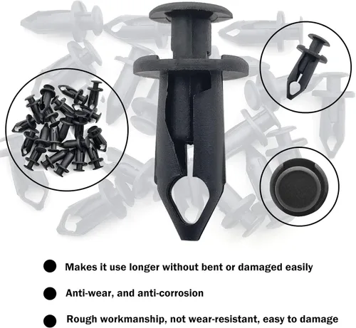 Miniatura 4 de 20 piezas Clips de Guardabarros/Remaches de Carrocería ATV Pasadores de Empuje Compatibles con Honda Ranger RZR 800 900 Sportsman XP 850 Suzuki