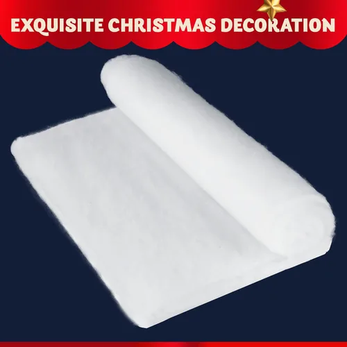 Miniatura 2 de JOYIN Rollo de manta de nieve de Navidad (15 pulgadas x 10 pies), 1 pieza para decoración de Navidad, exhibiciones de pueblo, debajo del árbol